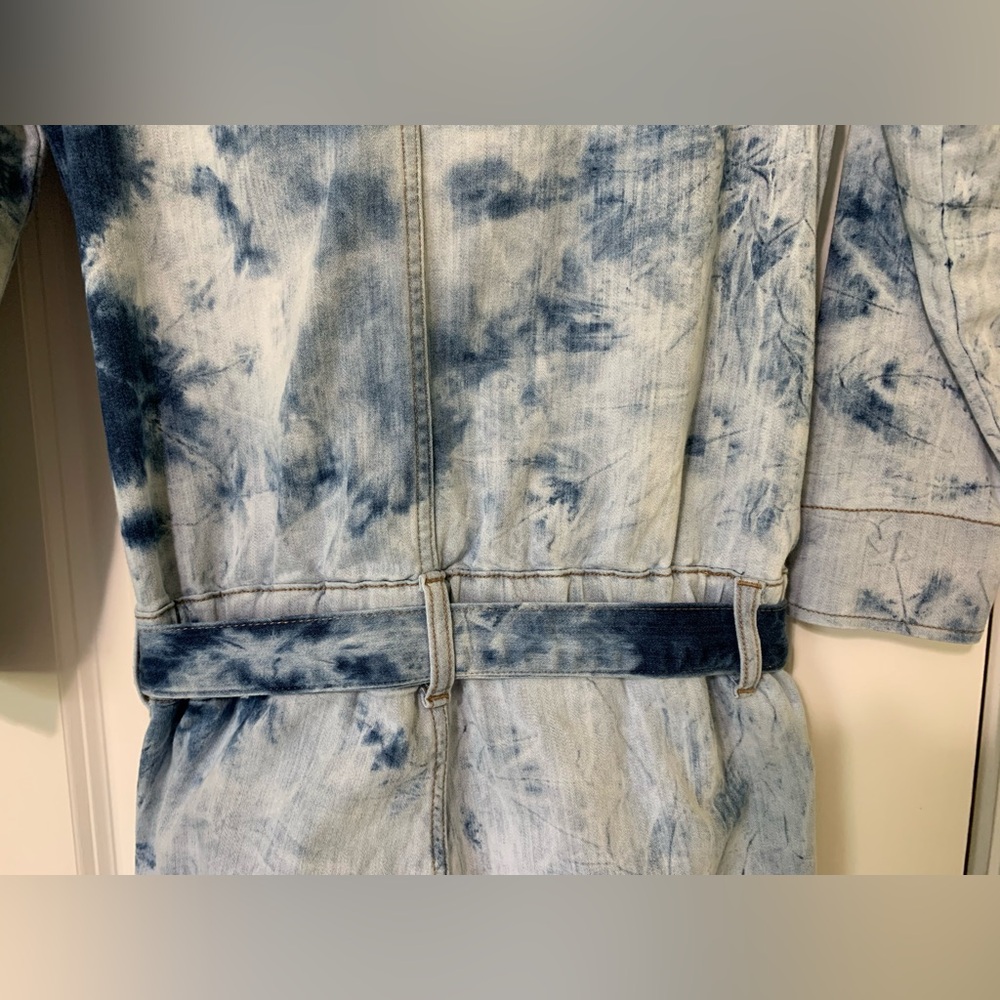 Gabrielle Union XS Tie-Dye Denim Jumpsuit NY&Co - Picture 10 of 12